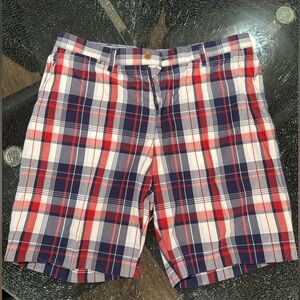 Tommy Hilfiger Plaid Red and Blue Shorts